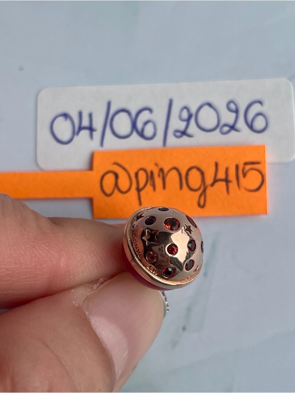 Pandora Two Tone Planet Mars Dangle - Picture 12 of 15